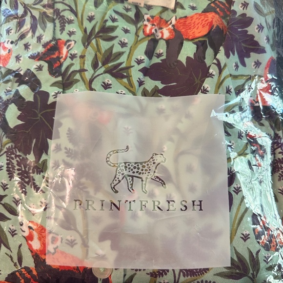 NEW Printfresh Satin Wildest Dreams Set in SOLD OUT Red Pandas/Soft Mint 2X - Picture 15 of 16